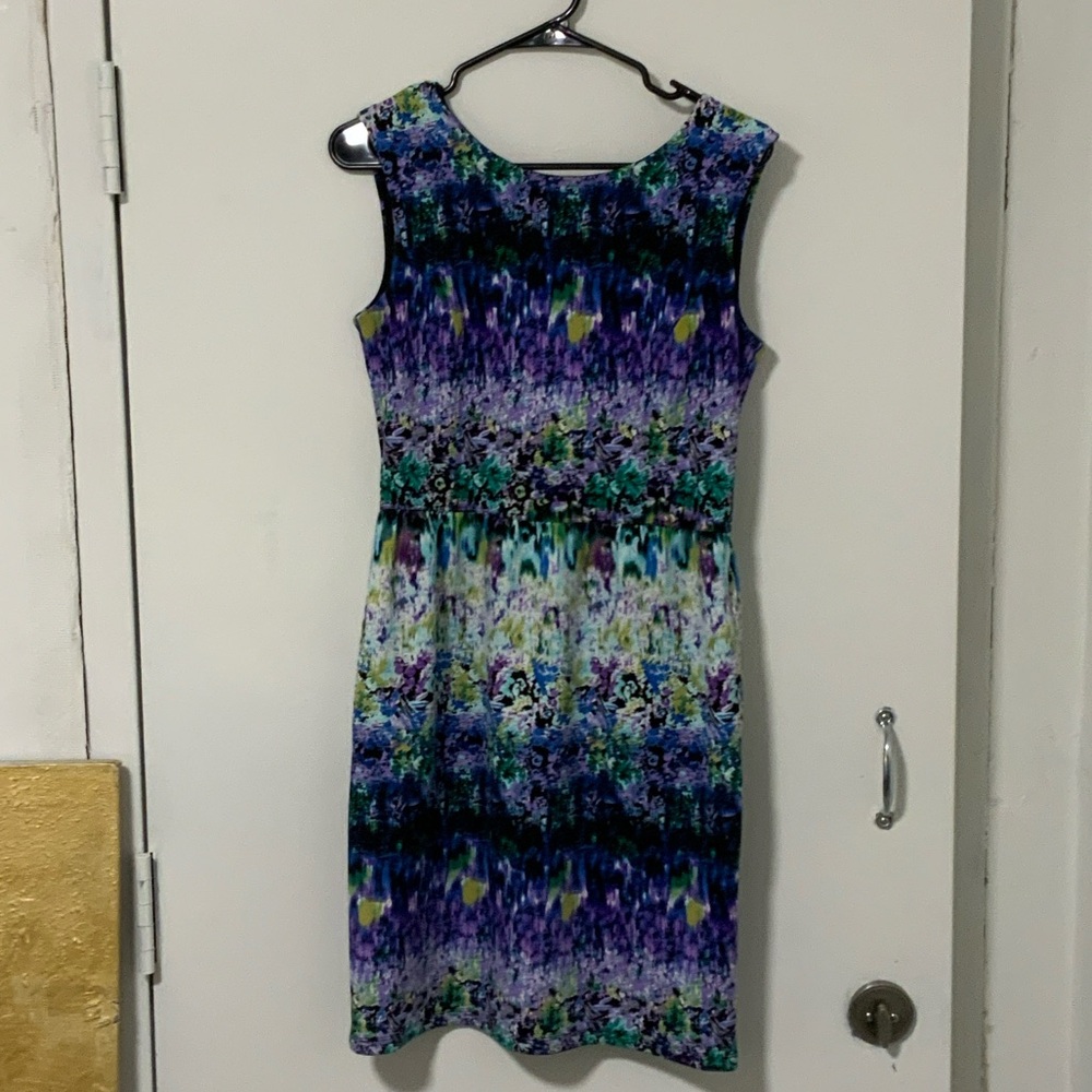 Cynthia Rowley Vibrant Blue and Purple Midi Dress